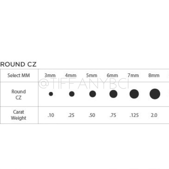 14k Gold Round CZ Stud Earrings - Picture 5 of 5